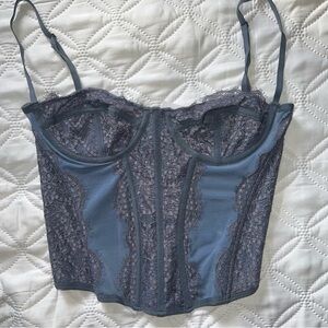 Urban Outfitters Blue Corset Top
